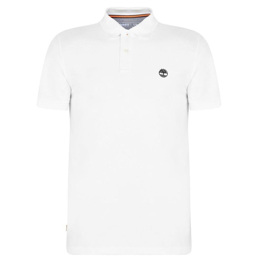 Timberland Mens Miller Short-Sleeved Polo Shirt / White